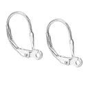 10pcs 925 Sterling Silver Leverback Earring Hooks, Tarnish Resistant Rhodium Plated, Open Ring, 17mm, SS54-3