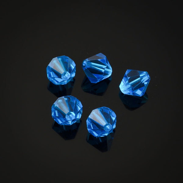 100pcs Adabele Austrian Faceted Bicone Crystal Beads #5301, Capri Blue, Size Selections: 3mm/4mm/5mm/6mm
