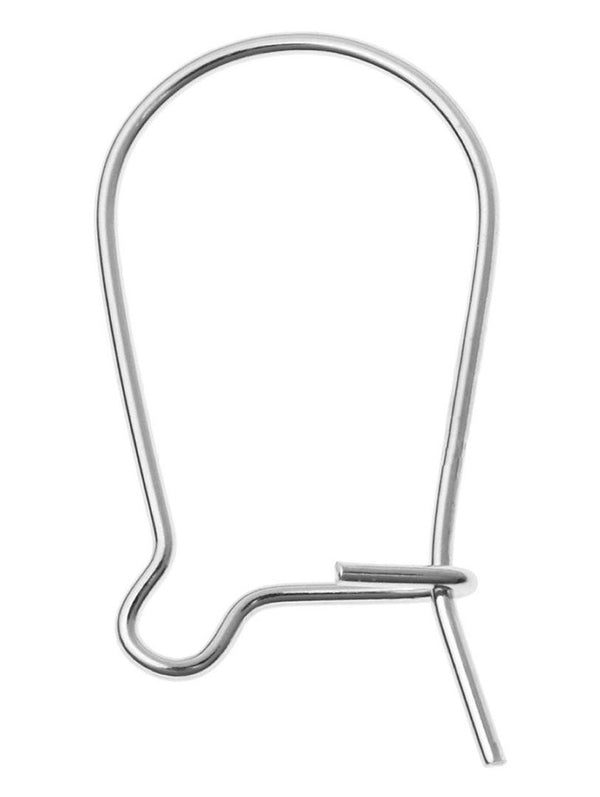10pcs 925 Sterling Silver Kidney Earring Hooks, 0.8mm/20 Gauge, Length Selections: 20mm/25mm/30mm/36mm
