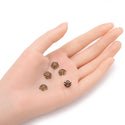100pcs Pretty Flower Flower Bead Caps, Bead End Caps, Antique Bronze Plated Brass, 10mm, CF47-4