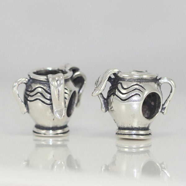1pc 925 Sterling Silver Aquarius Zodiac Sign Bead Charm, Compatible with Pandora All Other Charm Bracelets, EC5-B1