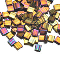 10g Miyuki Full Tila Square Seed Beads 5x5mm, Metallic Rainbow Golden (TL-462)