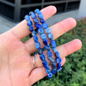 1 Strand Stretch Natural Blue Kyanite Free Form Gemstone Bracelet, 5-8mm Small Beads, Length Selections: 7 inch/7.5 inch