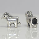 1pc Cute Solid 925 Sterling Silver Horse Charm Good Luck Bead, Compatible with Pandora All Other Charm Bracelets, EC2-M1