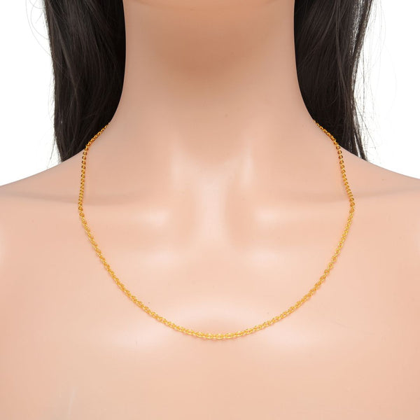 16.5 Feet Tarnish Resistant Diamond Cut Flat Cable Chain Link, 18K Yellow Gold Plated Brass, Size Selections: 1.3mm/1.5mm/2.5mm