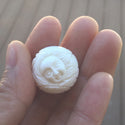 1pc Beautiful 3D Goddess Mermaid Hand Carved White Buffalo Bone Drop Pendant, Symbol of Strength Prosperity Pendant, with Sterling Silver Bail, 0.78 Inch, BP-102