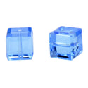 24pcs Adabele Austrian Faceted Cube Crystal Beads #5601, Light Sapphire Blue, Size Selections: 4mm/6mm/8mm