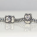 1pc Real 925 Sterling Silver Endless Love Cute Small Bead Charm Spacer, Compatible with Pandora All Other Charm Bracelet, EC25-2