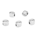 20pcs Hope Large Hole Beads, Hole ID 4.5mm, Antique Silver, Zinc Alloy Metal, MEC-C3