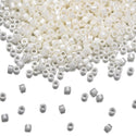30g Miyuki Delica 11/0 Seed Beads, Opaque Glazed Luster Cream DB203