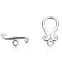 10 Sets Raindrop Toggle Clasp, T-Bar Closure, Sterling Silver Plated Brass, 20mm, CF23
