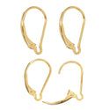 2pcs Real 1/20 14K Gold Filled Strong Interchangeable Leverback Earring Hooks, Open Ring, 16x10mm, JK1-H