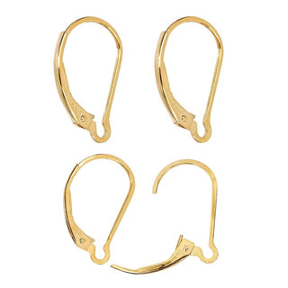 2pcs Real 1/20 14K Gold Filled Strong Interchangeable Leverback Earring Hooks, Open Ring, 16x10mm, JK1-H
