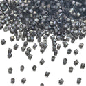 7.5g Miyuki Delica 11/0 Seed Beads, Silk Satin Dyed Rustic Grey DB1818