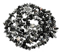 Natural Snowflake Obsidian Gemstones Chip Beads, Free Form, 5mm-8mm, Hole ID 1mm, 1 Strand/31 Inch, GZ1-20