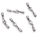 20 Sets 1mm 304 Stainless Steel Tube Cord End Caps – Glue-In Endcap Clasps (1mm/1.5mm/2mm/2.5mm/3mm)
