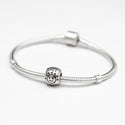 1pc Solid 925 Sterling Silver Dont worry Be Happy Charm Bead, Compatible with Pandora All Other Charm Bracelet, EC228