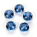 25pcs Adabele Austrian Faceted Flat Round Coin Crystal Beads #5052, Dark Indigo, 8mm, Hole ID 1mm, SSMR820