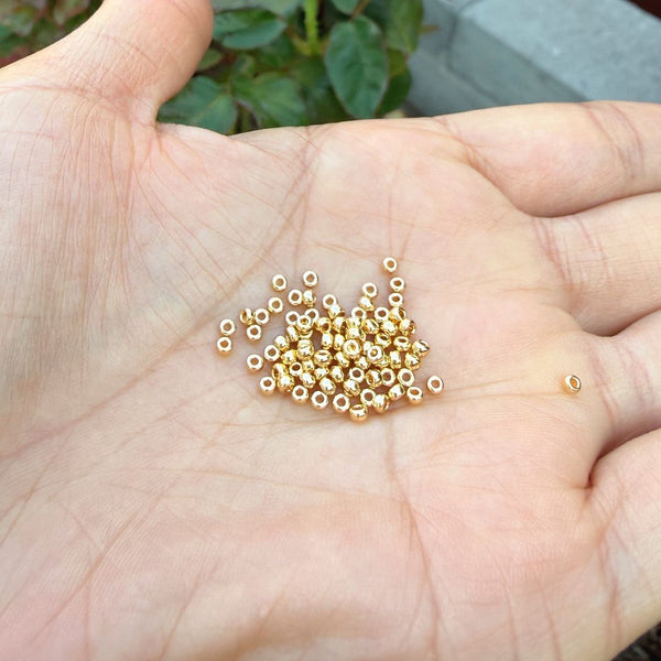 25g Miyuki Rocaille 11/0 Seed Beads Opaque 24Kt Gold-plated Light RR-193
