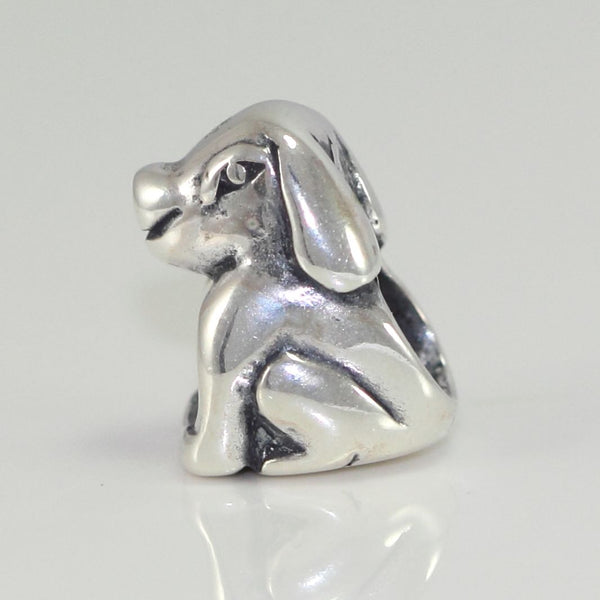 1pc Cute Real Solid Sterling Silver Dog Charm Bead, Compatible with Pandora All Other Charm Bracelets, EC480