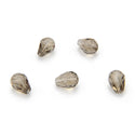 24pcs Adabele Austrian Faceted Teardrop Crystal Beads #5500, Smoked Quartz, 8mm x 6mm, Hole ID 1mm, SST-821