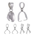 50pcs 304 Stainless Steel Pinch Bail Pendant Clasps (13mm/16mm/19mm)