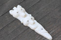 1pc Beautiful Sacred Two-Bear Totem  Hand Carved White Buffalo Bone Drop Pendant, Symbol of Strength Prosperity Pendant, with Sterling Silver Bail, 3 Inch Long, BP-122
