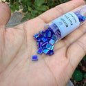 10g Miyuki Full Tila Square Seed Beads 5x5mm, Rainbow Dark Cobalt (TL-177)