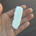1pc Beautiful Two Galloping Horses Hand Carved White Buffalo Bone Drop Pendant, Symbol of Strength Prosperity Pendant, with Sterling Silver Bail, 2.6 Inch, BP-127