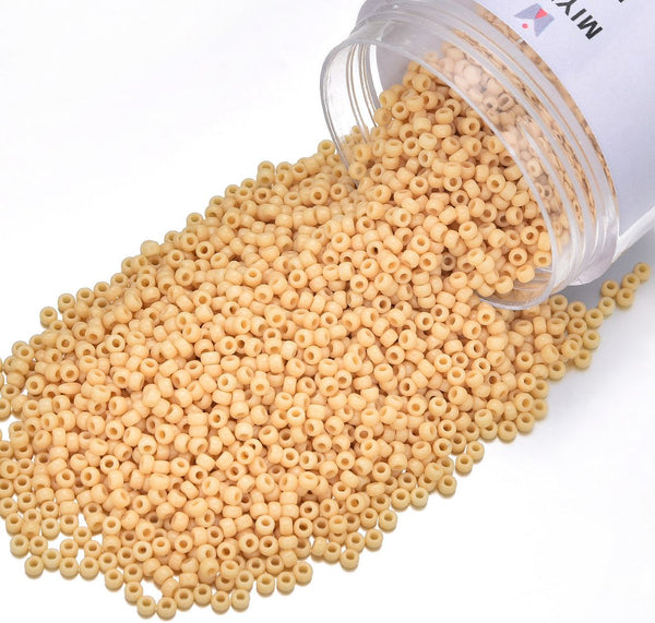 25g Miyuki Rocaille 11/0 Round Seed Beads Opaque Pear RR-493