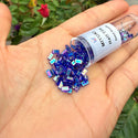 10g Miyuki Half Tila Seed Beads 5x2.3mm, Rainbow Dark Cobalt (HTL-177)