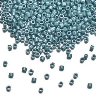 7.5g Miyuki Delica 11/0 Seed Beads, Opaque Glazed Mallard Luster DB264-1