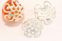 50pcs Tarnish Resistant Flower Filigree 10mm Bead Caps Sterling Silver Plated Brass Bead End Cap, BF47-1