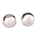 100pcs Large Hole Round Beads, Silver Plated, Size Selections: 4mm/6mm/8mm/10mm