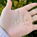 2pcs Real 1/20 14K Gold Filled Strong Leverback Earring Hooks, Open Ring, 16x10mm, JK1-G
