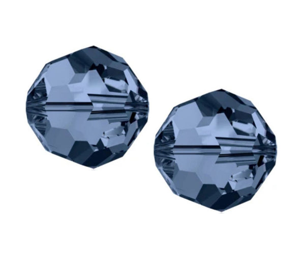 50pcs Adabele Austrian Faceted Round Crystal Beads #5000, Dark Indigo Blue, Size Selections: 4mm/6mm/8mm/10mm