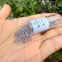 7.5g Miyuki Delica 11/0 Seed Beads, Opaque Silk Glass Enamel Grey DB827-1