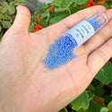 7.5g Miyuki Delica 11/0 Seed Beads, Opaque Rainbow Medium Blue DB167