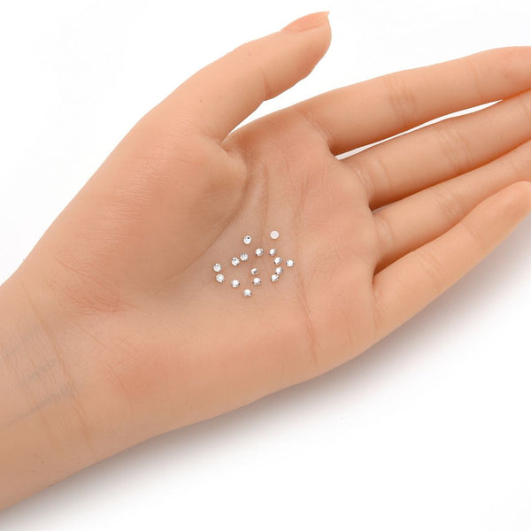 100pcs Genuine Preciosa MAXIMA Chaton Rose Round Flat Back Crystal Rhinestone, Foil Back, Crystal Clear, SS7, 2.1-2.3mm, Prm-S71