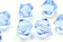 100pcs Adabele Austrian Faceted Bicone Crystal Beads #5301, Light Sapphire Blue, Size Selections: 3mm/4mm/5mm/6mm