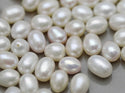 10pcs Natural AAA Grade High Luster Half Drilled Teardrop Pearls Beads, White Cultured Freshwater Pearls, 7-8mm, Hole ID 0.85mm, PT3-78