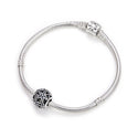 1pc Real 925 Sterling Silver Filigree Star Flower Bead Charm, Compatible with Pandora All Other Charm Bracelet, EC6-B3