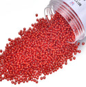 25g Miyuki Rocaille 11/0 Round Seed Beads Silver-lined Flame Red RR-10