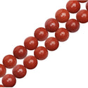 Natural Grade A Red Jasper Gemstone Round Beads, 1 Strand/15 Inch, Size Selections: 4mm/6mm/8mm/10mm