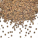 25g Miyuki Rocaille 11/0 Round Seed Beads Opaque Picasso Brown RR-4517