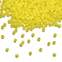 7.5g Miyuki Delica 11/0 Seed Beads, Opaque Matte Yellow DB751