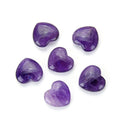 4pcs Natural Purple Amethyst Heart-shaped Gemstone, 20mm Heart Loose Cut Stones, G3P-H8