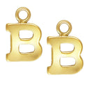 1pc Real 1/20 14K Gold Filled Letter B, Small Alphabet Charm Drop, 5.2x5.6mm, JK12-A2