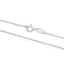 1pc 925 Sterling Silver Ball Link Chain Necklace, 1mm, Thin Small, Length Selections: 16 inch/18 inch
