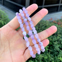 1 Strand Stretch Natural Purple Lavender Jade Free Form Gemstone Bracelet, 5-8mm Small Beads, Length Selections: 7 inch/7.5 inch